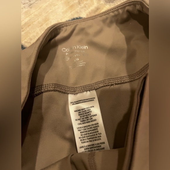 Calvin Klein Performance Embrace High Waist Flared Pants with Slits Moonrock - Picture 10 of 10